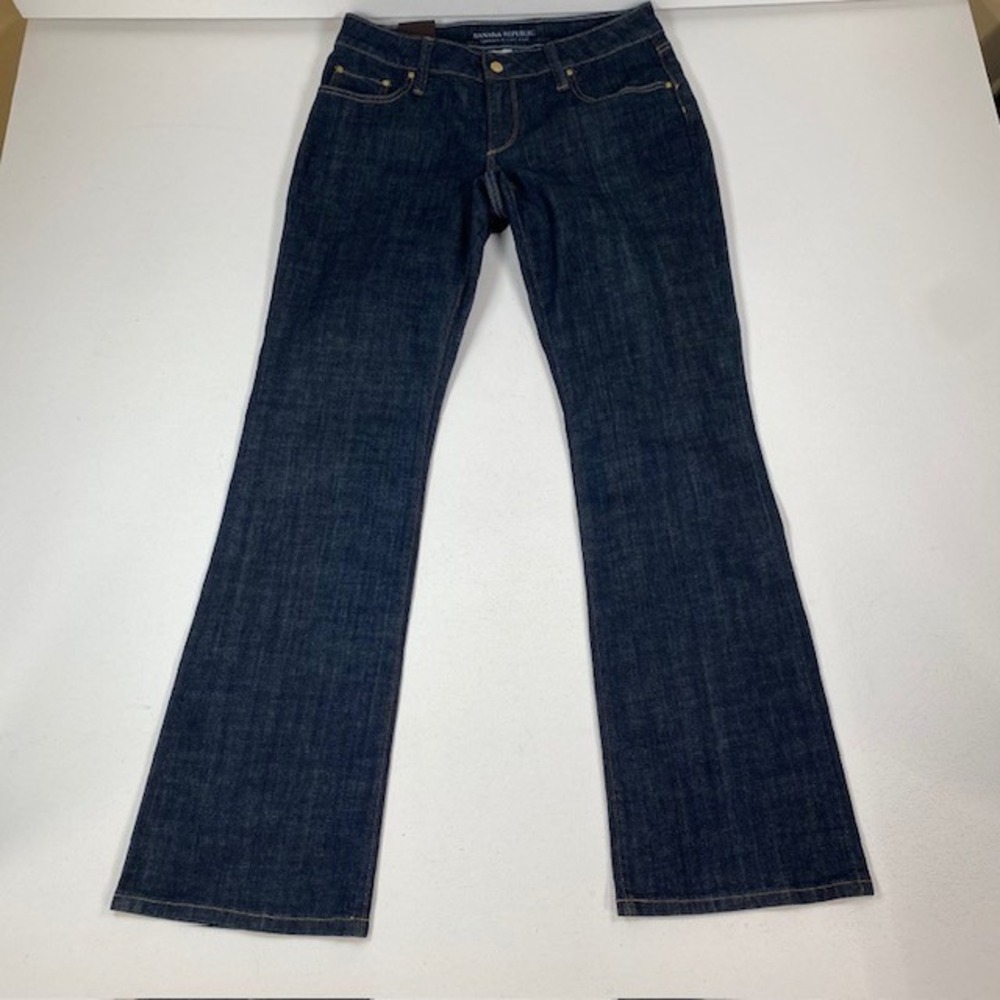 Banana Republic Urban Boot Cut Jeans Dark Wash Denim Womens Size 8